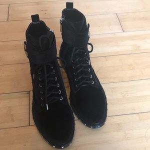 Velvet Studded Booties